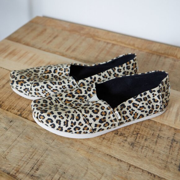 Toms Alpargata Slip-On Shoes | Brown Leopard Print {Size 10} NWOT - Picture 3 of 7